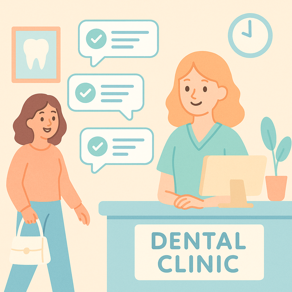 Imagen de una clínica dental usando recordatorios de IA